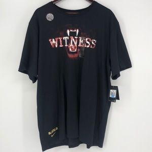 Nike | Dri-fit | XXL | NWT | Black tee “witness”